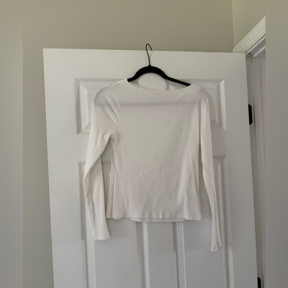 J. Crew Cream Boatneck Top